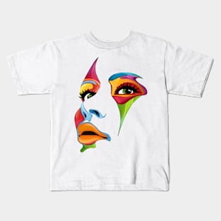 Rainbow face Kids T-Shirt